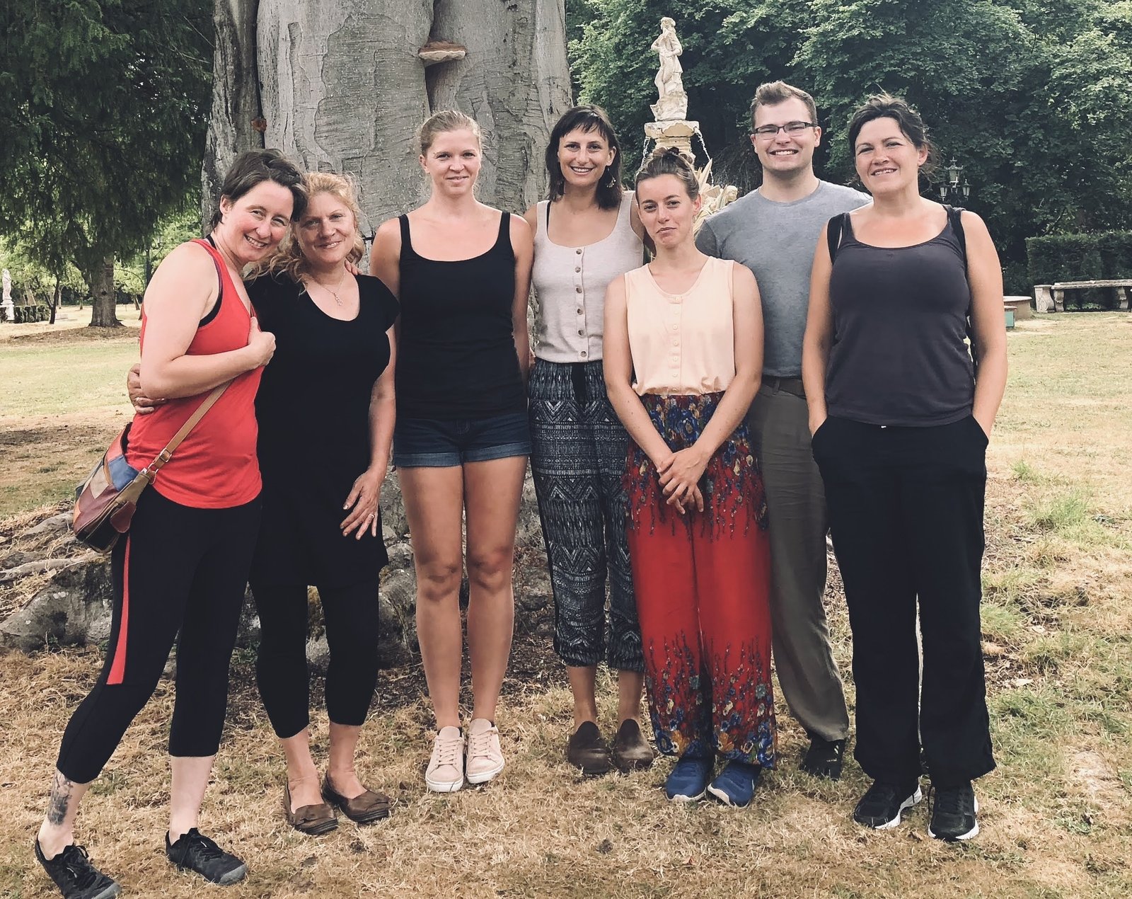 Relax & Be team at a massage practice day at Berwick Lodge
