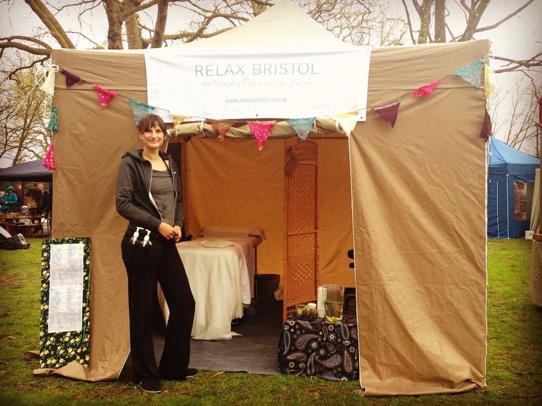 Relax Bristol tent at the Bristol Cycling Festival