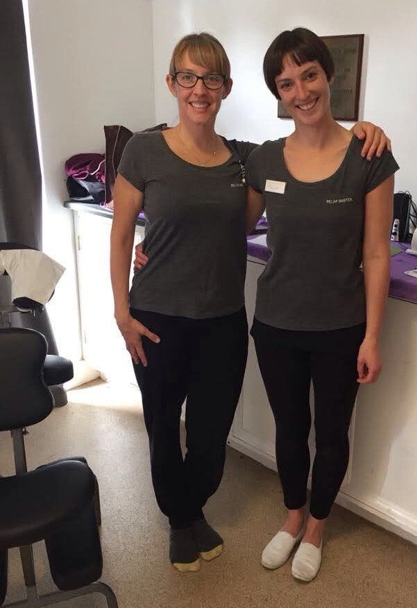 Relax Bristol therapists together during the early years of the business